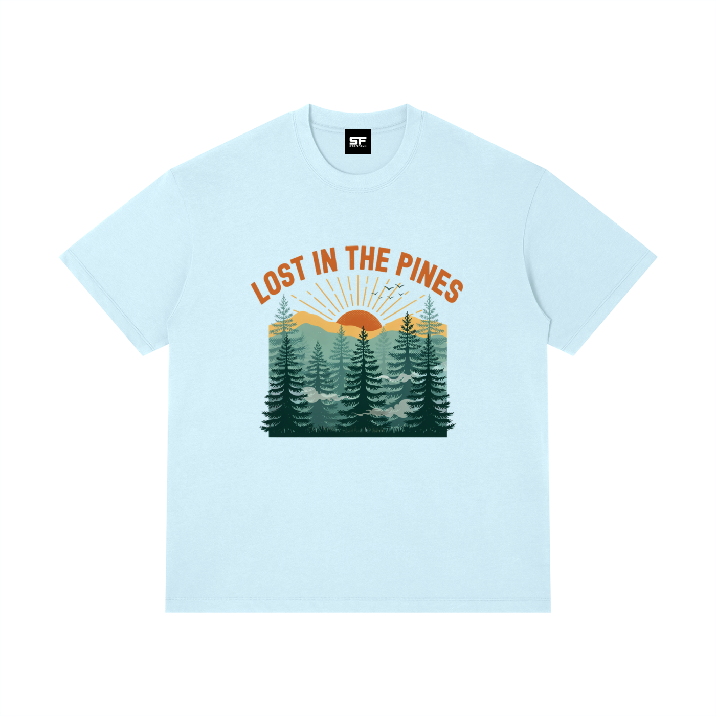 Lost In The Pines Unisex T-Shirt – Vintage Forest Adventure Graphic Tee
