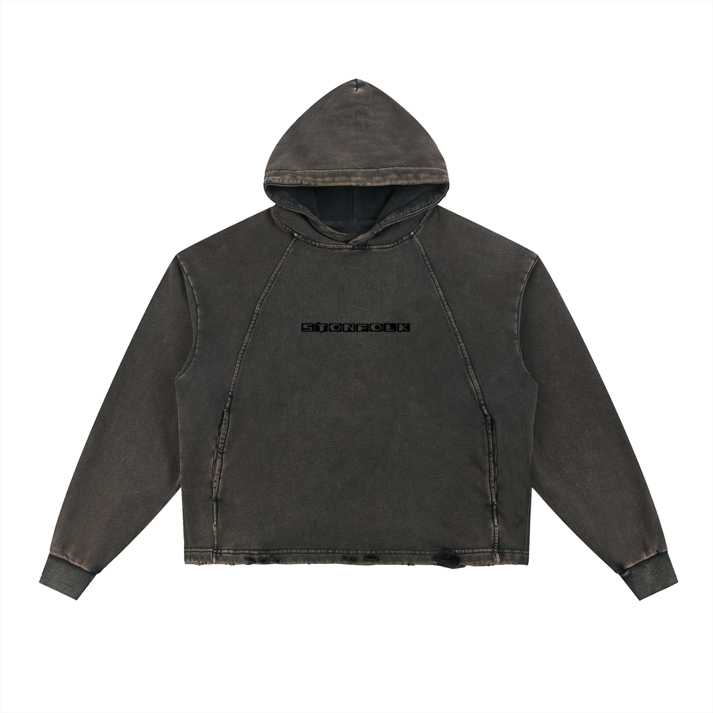 STONFOLK Washed Raw Edge Hoodie
