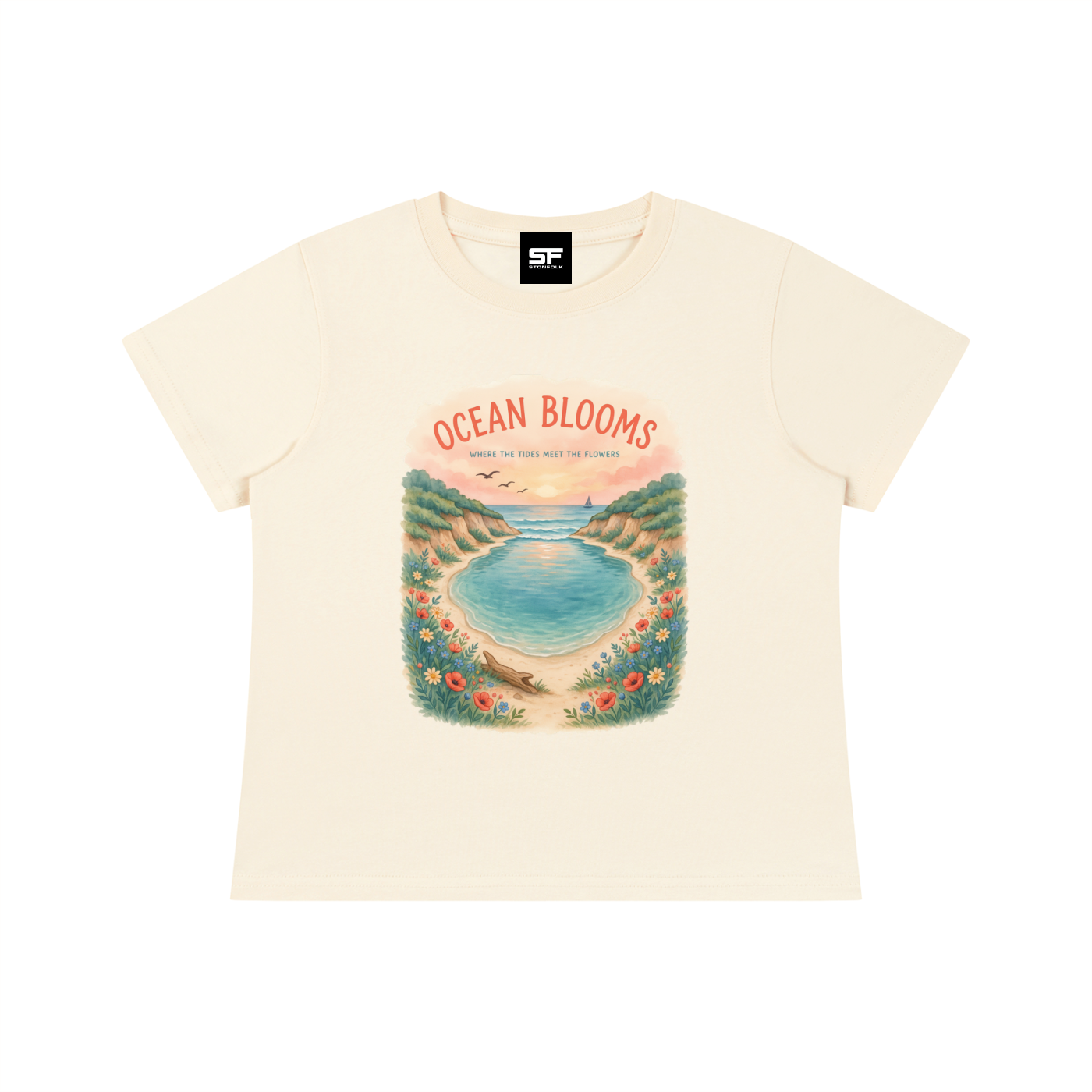 Ocean Blooms Women's Baby Tee