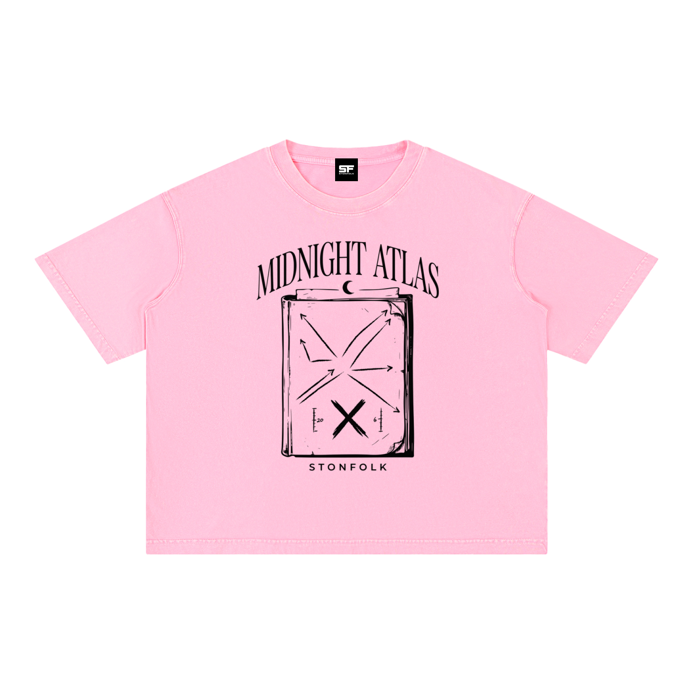 Midnight Atlas Snow Wash Oversized T-Shirt