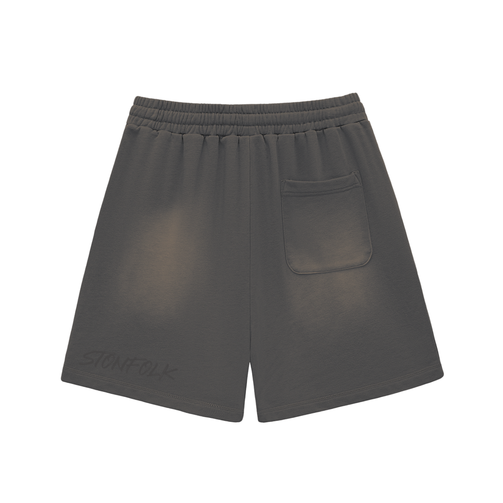 STONFOLK Sun Fade Raw Edge Cotton Shorts
