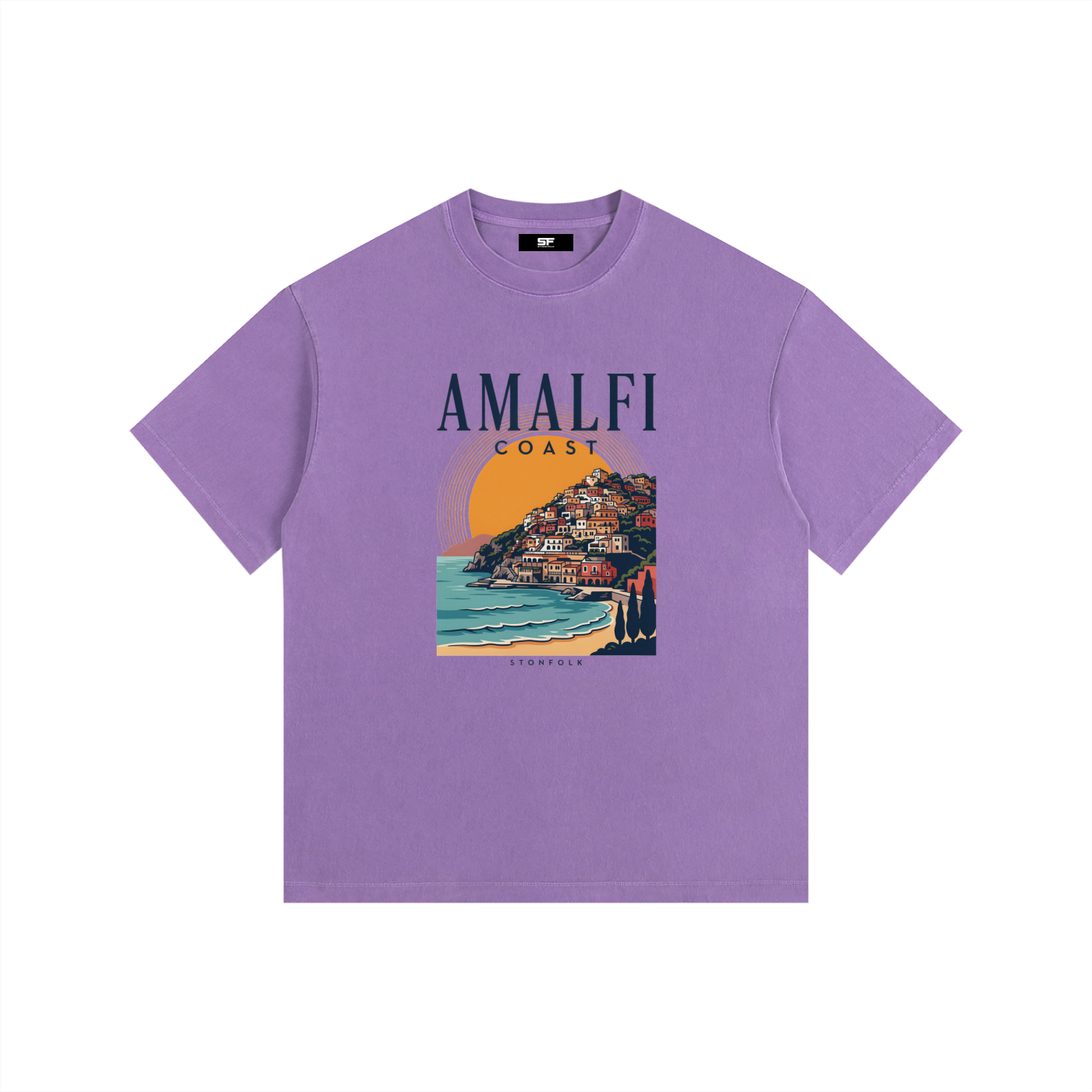 Amalfi Coast Vintage Washed Oversized T-Shirt