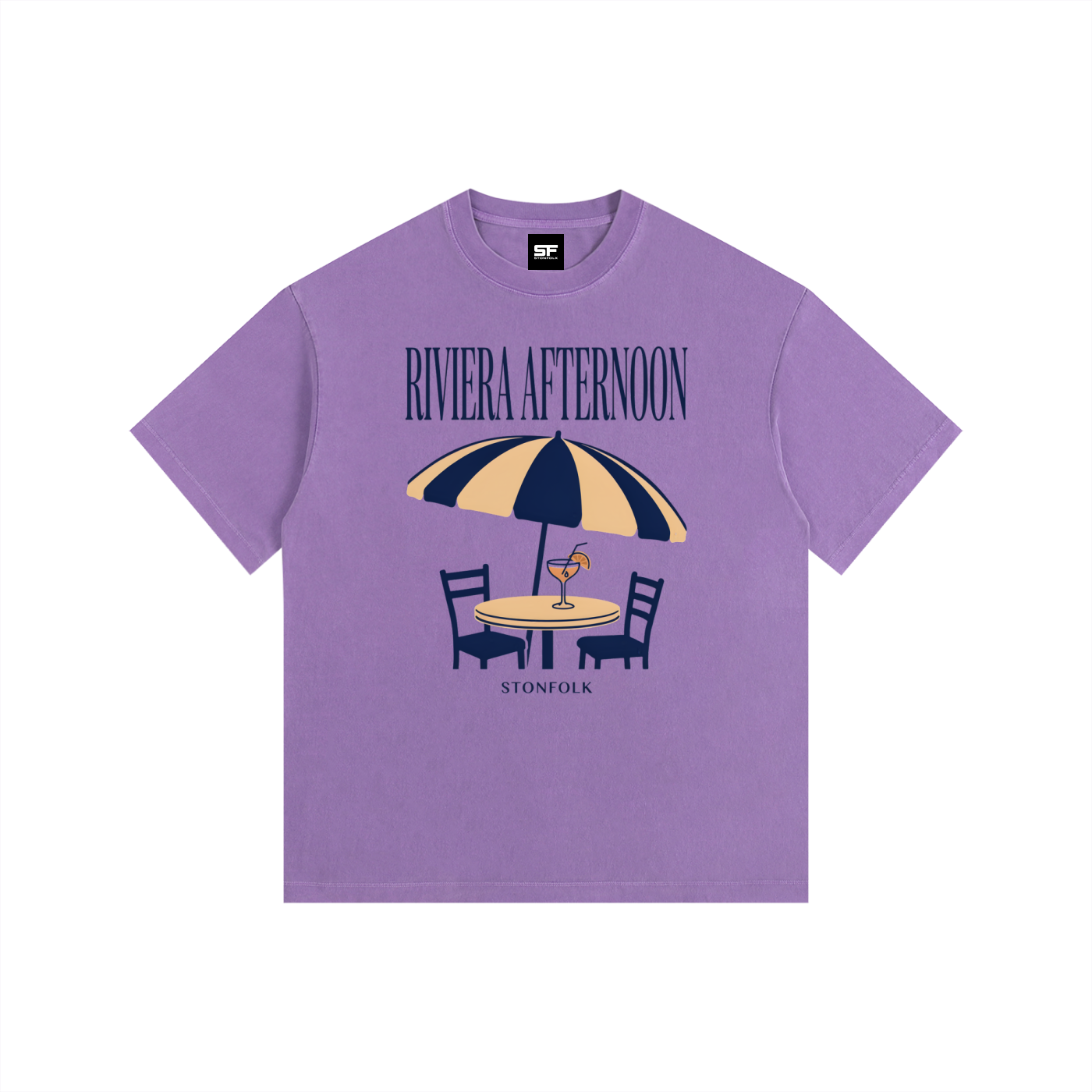 Riviera Afternoon Vintage Washed Oversized T-Shirt