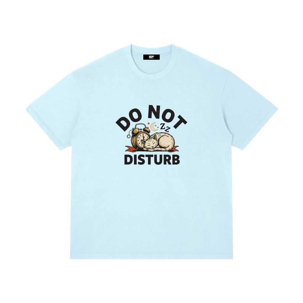 Do Not Disturb Cat Sleeping Unisex T-Shirt, Funny Cat Lover Tee, Introvert Lifestyle Shirt