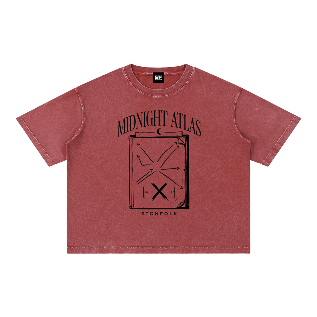 Midnight Atlas Snow Wash Oversized T-Shirt