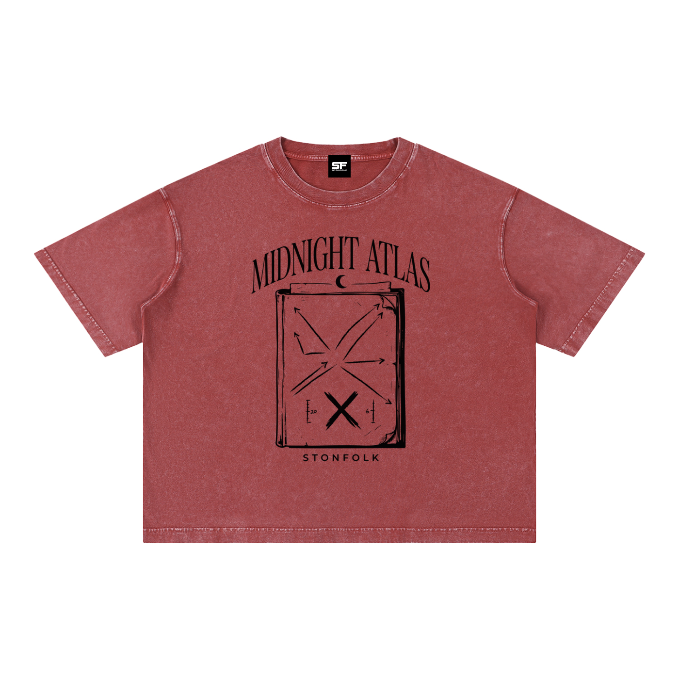 Midnight Atlas Snow Wash Oversized T-Shirt