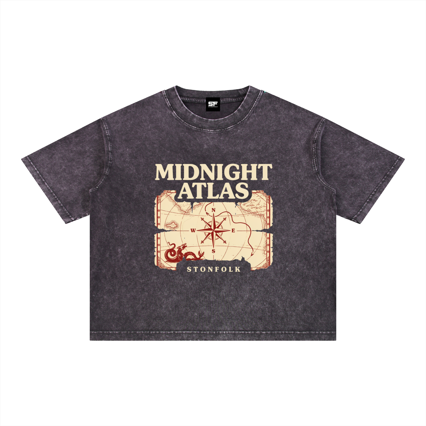 Midnight Atlas Mineral Wash Oversized T-Shirt