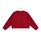 Mentally Somewhere Else Women's Cropped Track Jacket – Vintage Sport Zip-Up Jacket