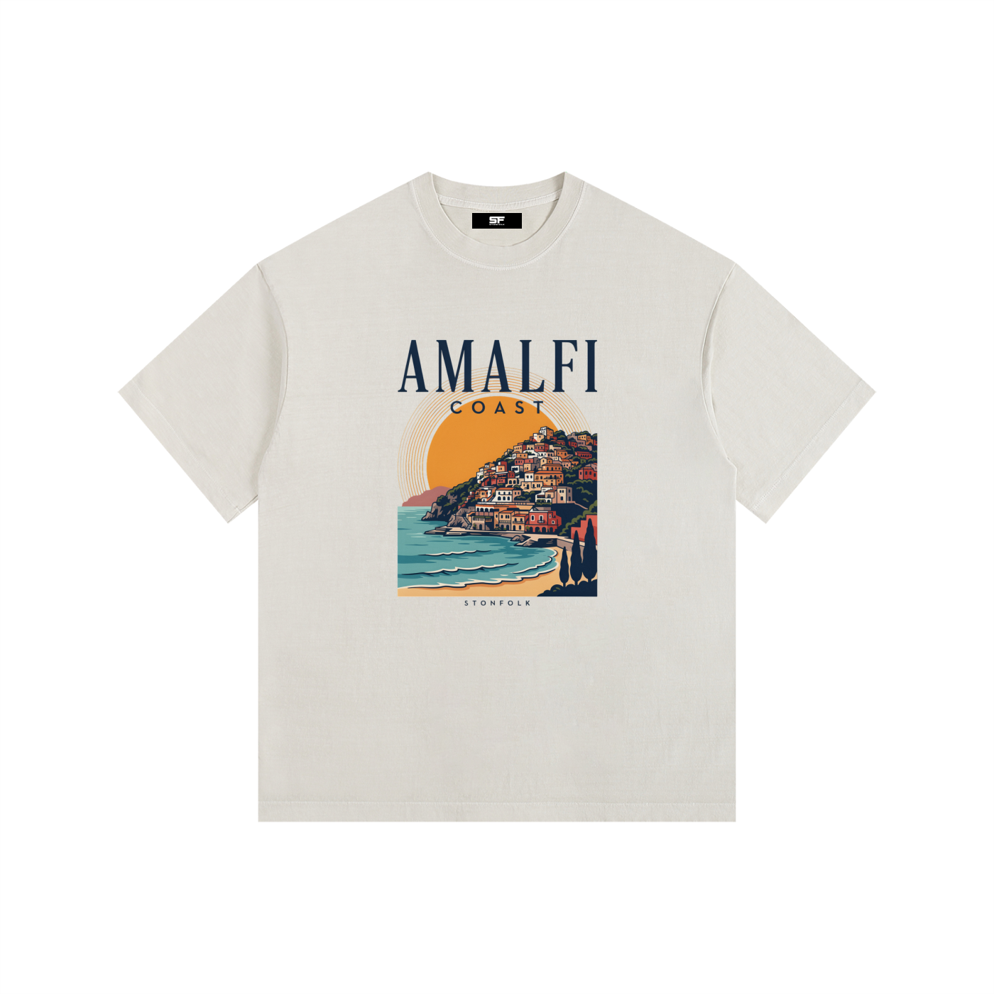 Amalfi Coast Vintage Washed Oversized T-Shirt