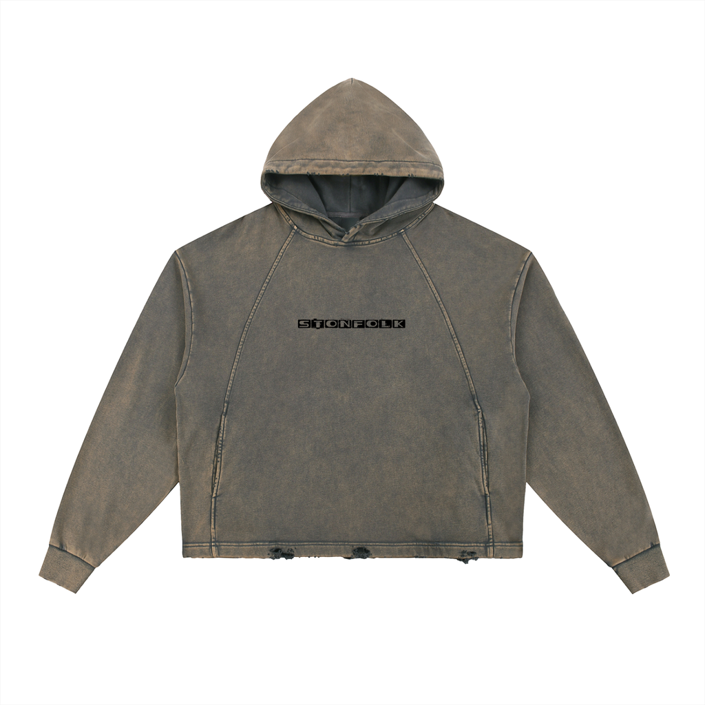 STONFOLK Washed Raw Edge Hoodie