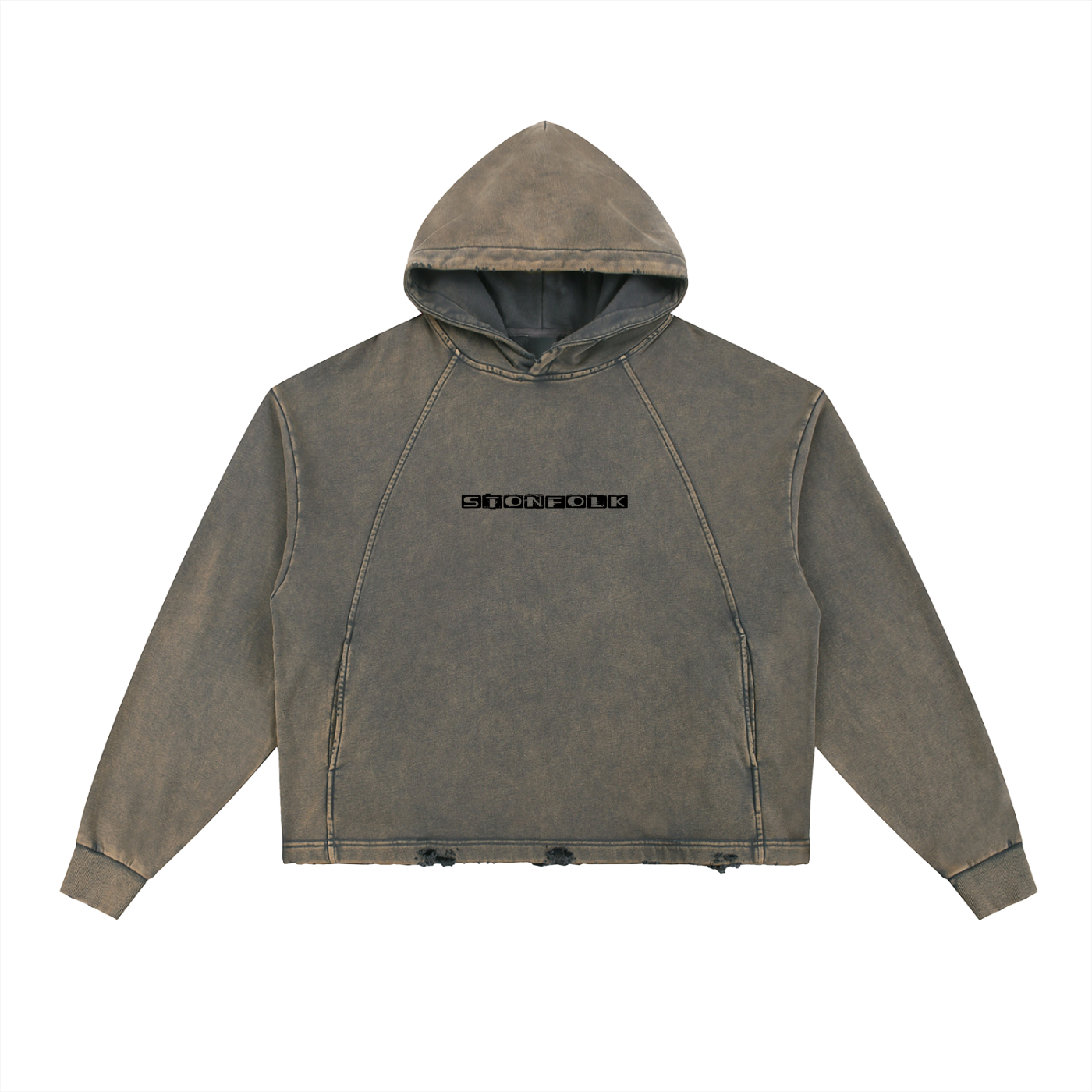 STONFOLK Washed Raw Edge Hoodie
