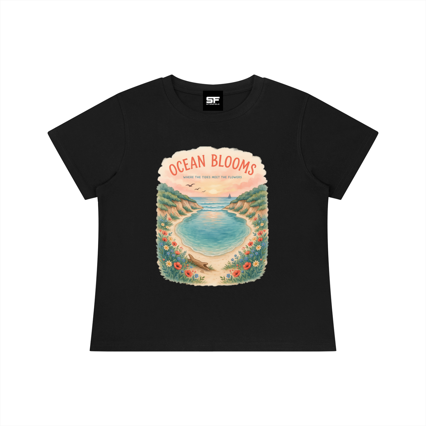 Ocean Blooms Women's Baby Tee