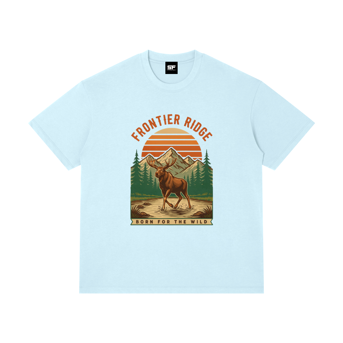 Frontier Ridge Moose T-Shirt – Vintage Outdoor Unisex Tee