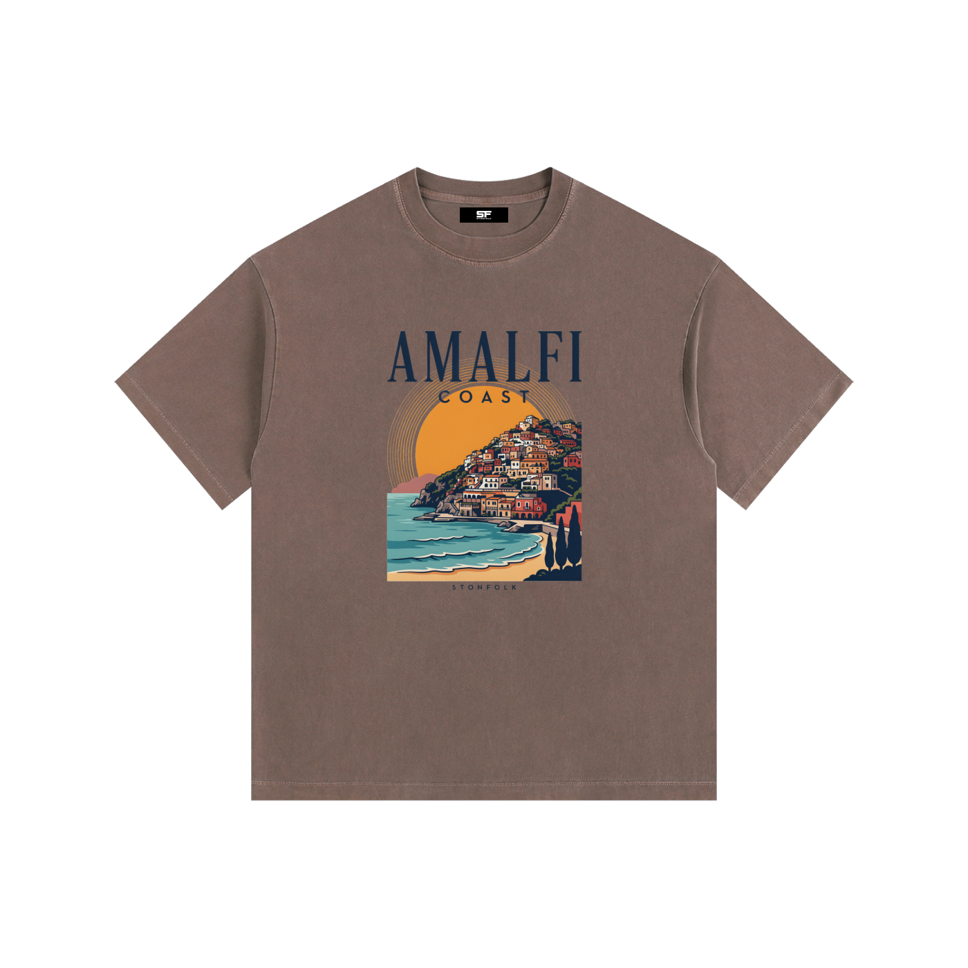 Amalfi Coast Vintage Washed Oversized T-Shirt