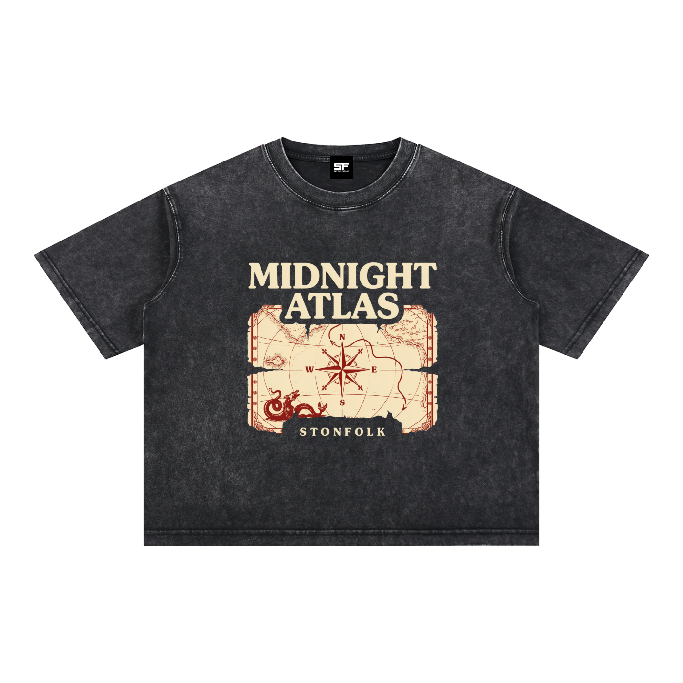 Midnight Atlas Mineral Wash Oversized T-Shirt