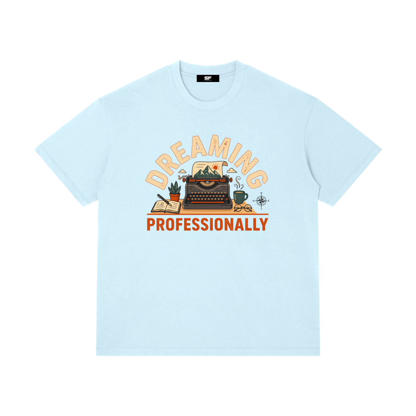 Dreaming Professionally Unisex Graphic T-Shirt | Funny Dreamer Retro Tee | Creative Writer Aesthetic Shirt