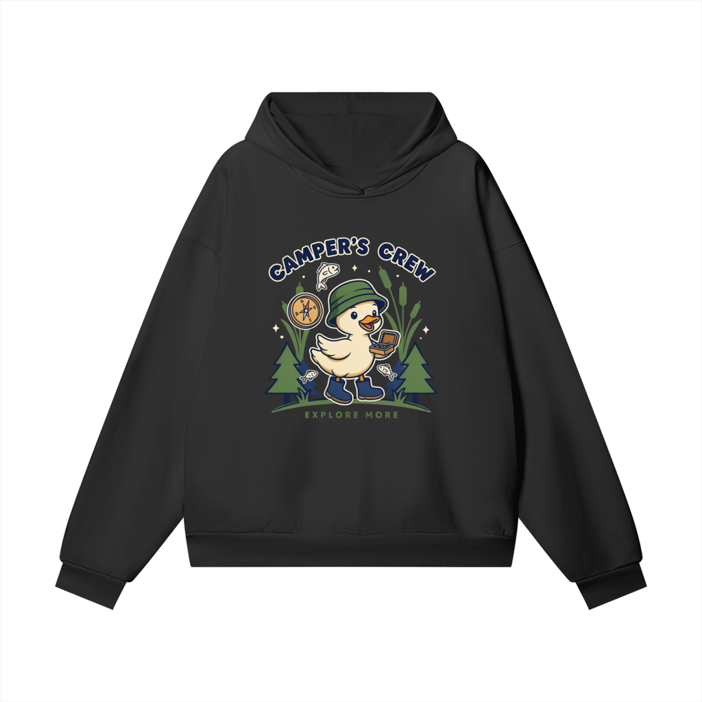 Camper's Crew Duck Hoodie – Vintage Moose Adventure Unisex Hoodie