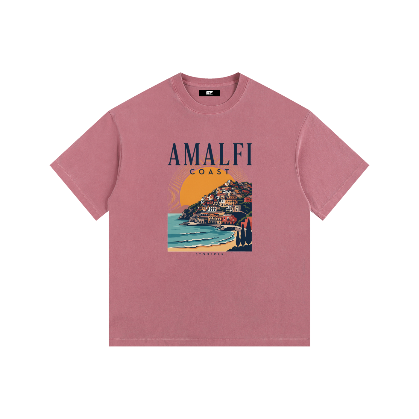Amalfi Coast Vintage Washed Oversized T-Shirt