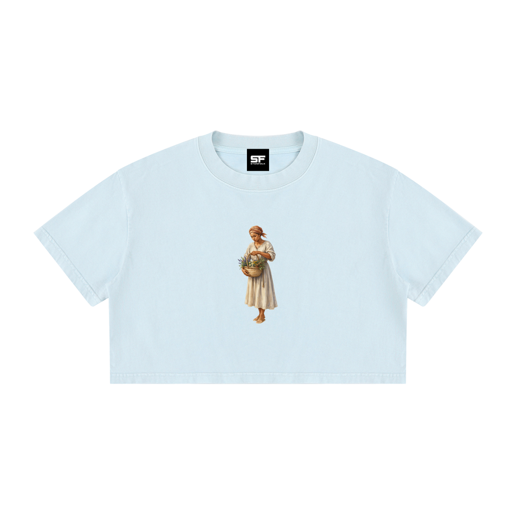 Vintage Harvest Girl Snow Wash Crop Top