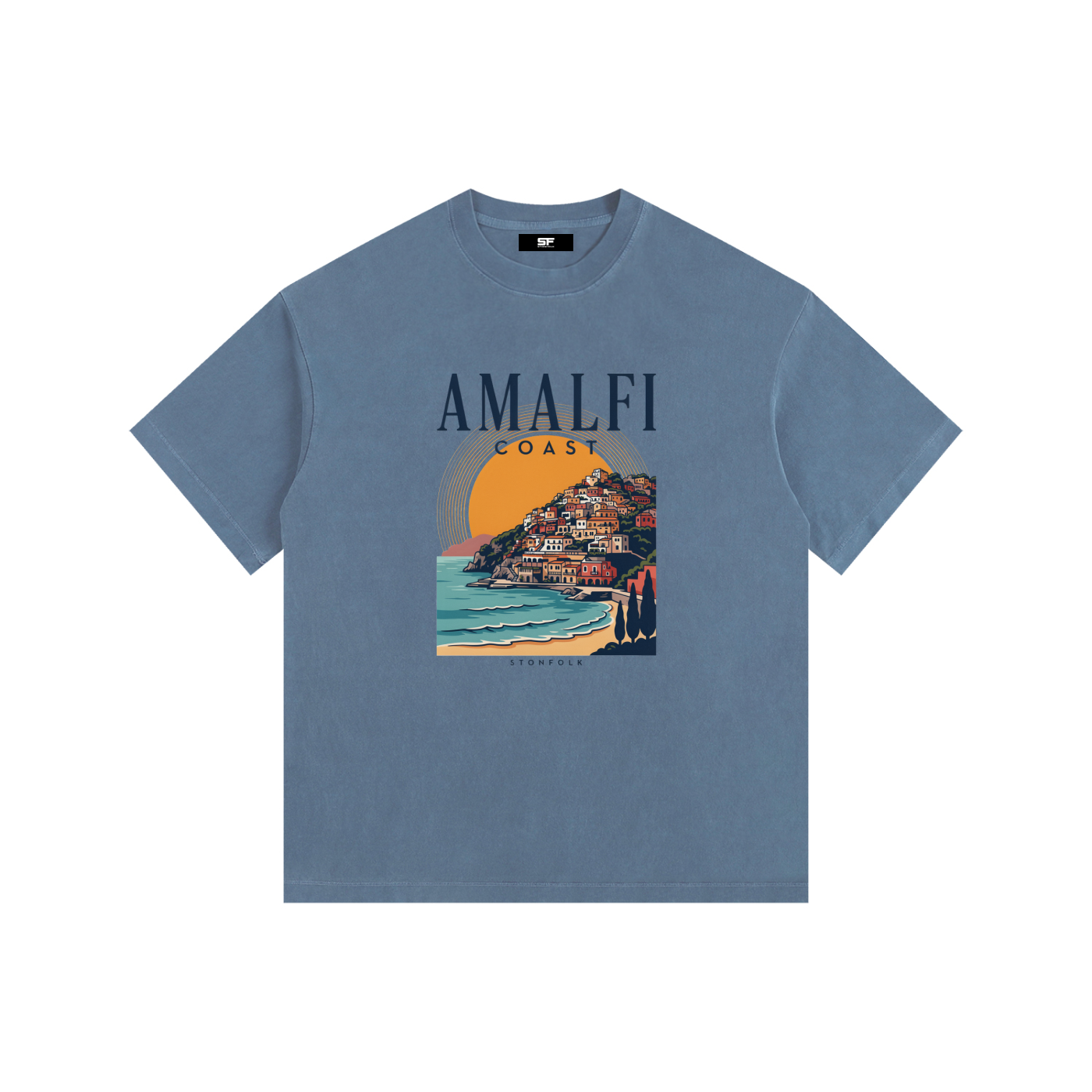 Amalfi Coast Vintage Washed Oversized T-Shirt