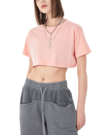 Whimsical Girl Washed Women’s Crop Top – Casual Streetwear Cotton Tee
