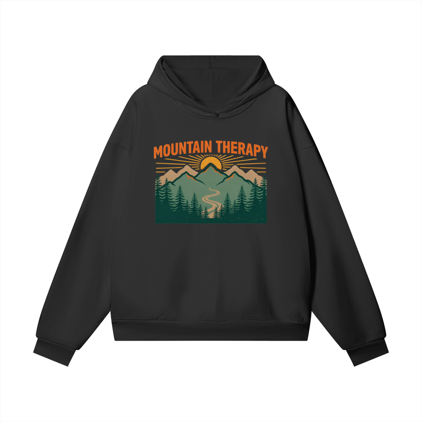 Mountain Therapy Hoodie – Vintage Hiking & Outdoor Unisex Hoodie