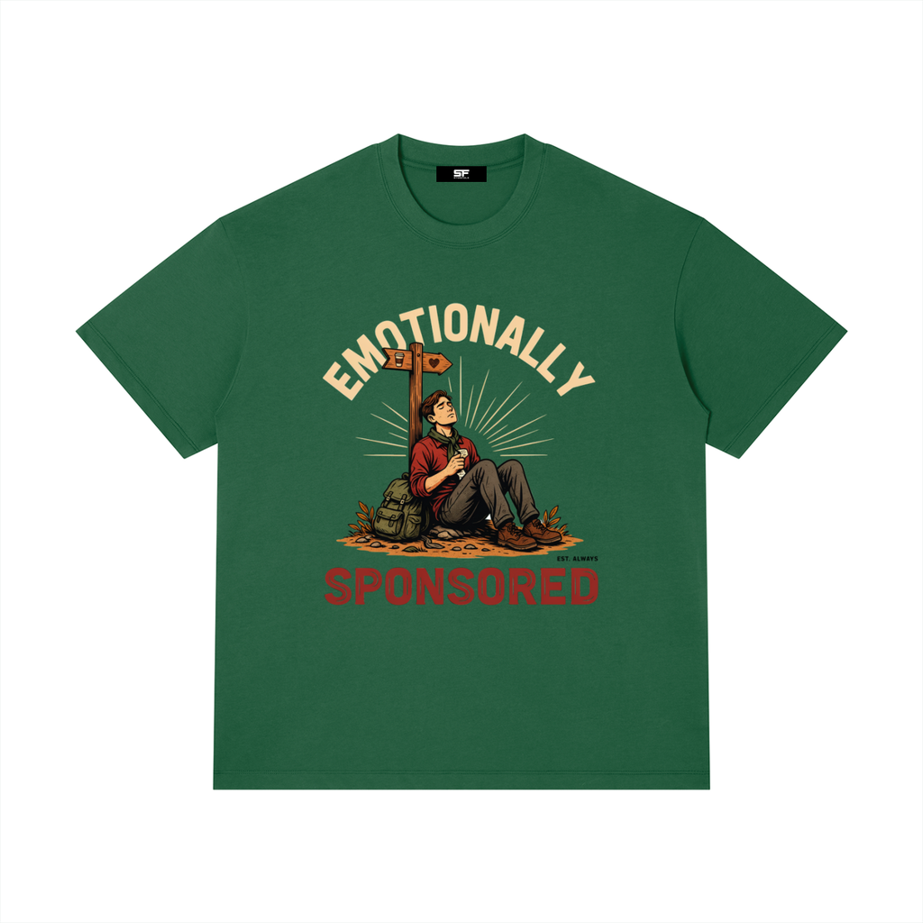 Emotionally Sponsored Unisex Graphic T-Shirt | Funny Introvert Vintage Nature Tee | Stonfolk