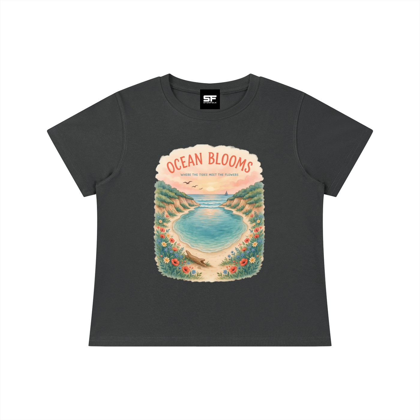 Ocean Blooms Women's Baby Tee