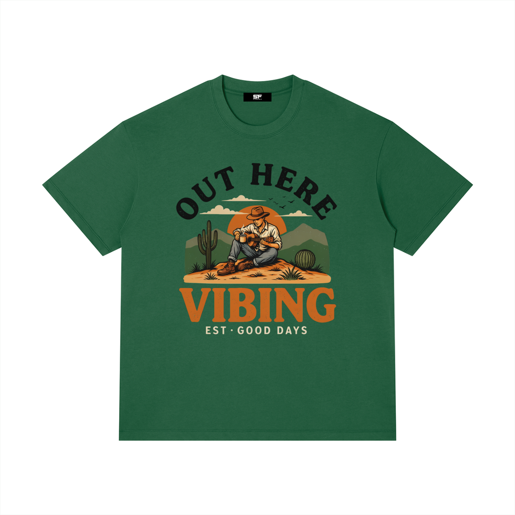 Out Here Vibing Unisex Graphic T-Shirt | Western Cowboy Vintage Tee | Country Lifestyle Desert Shirt