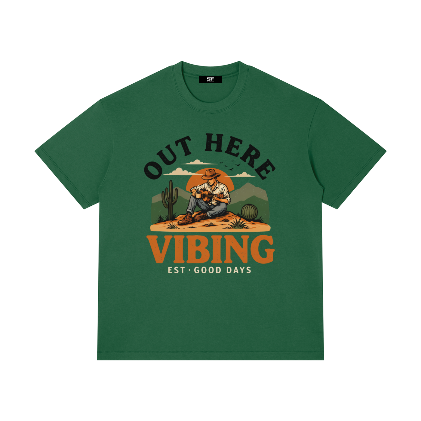 Out Here Vibing Unisex Graphic T-Shirt | Western Cowboy Vintage Tee | Country Lifestyle Desert Shirt