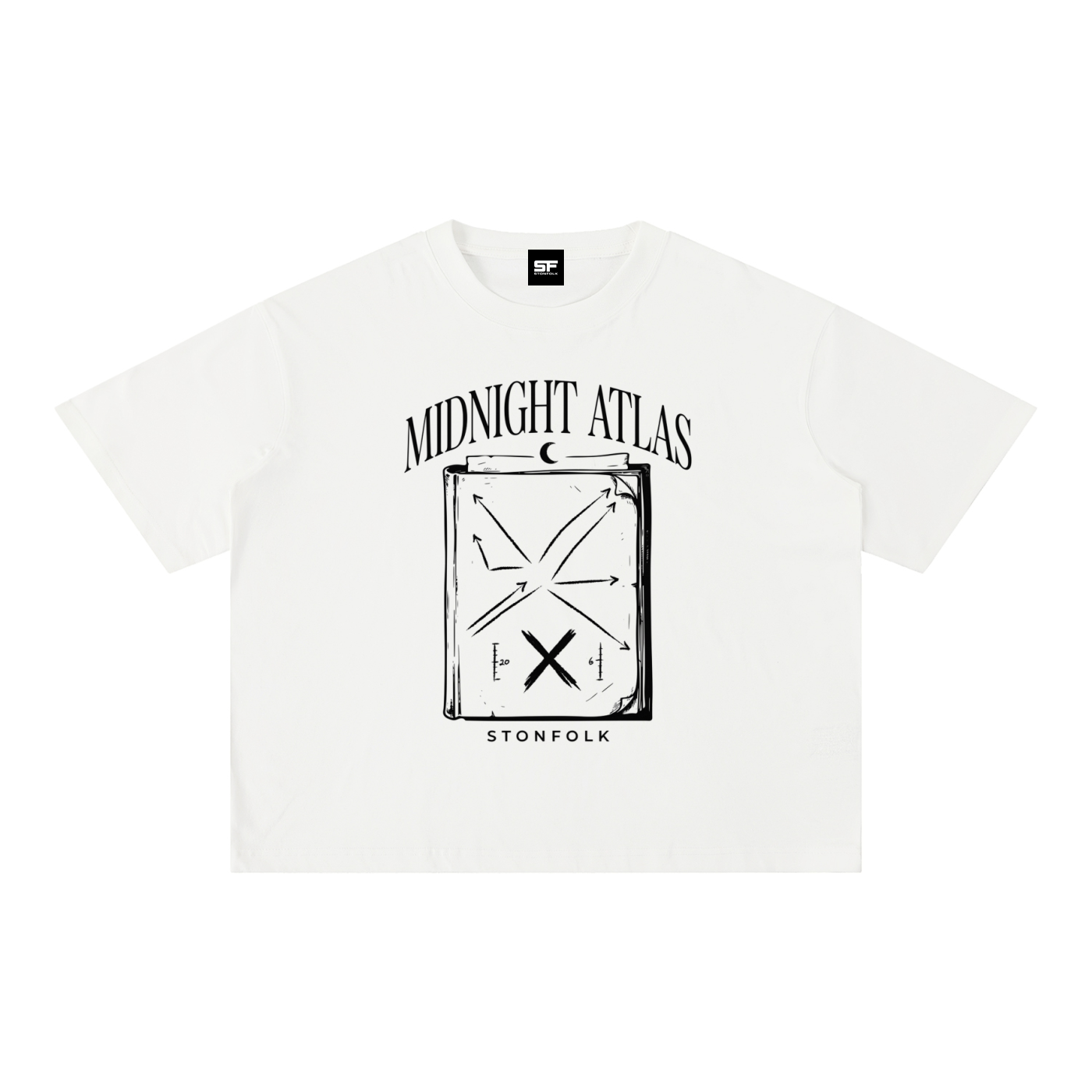 Midnight Atlas Snow Wash Oversized T-Shirt