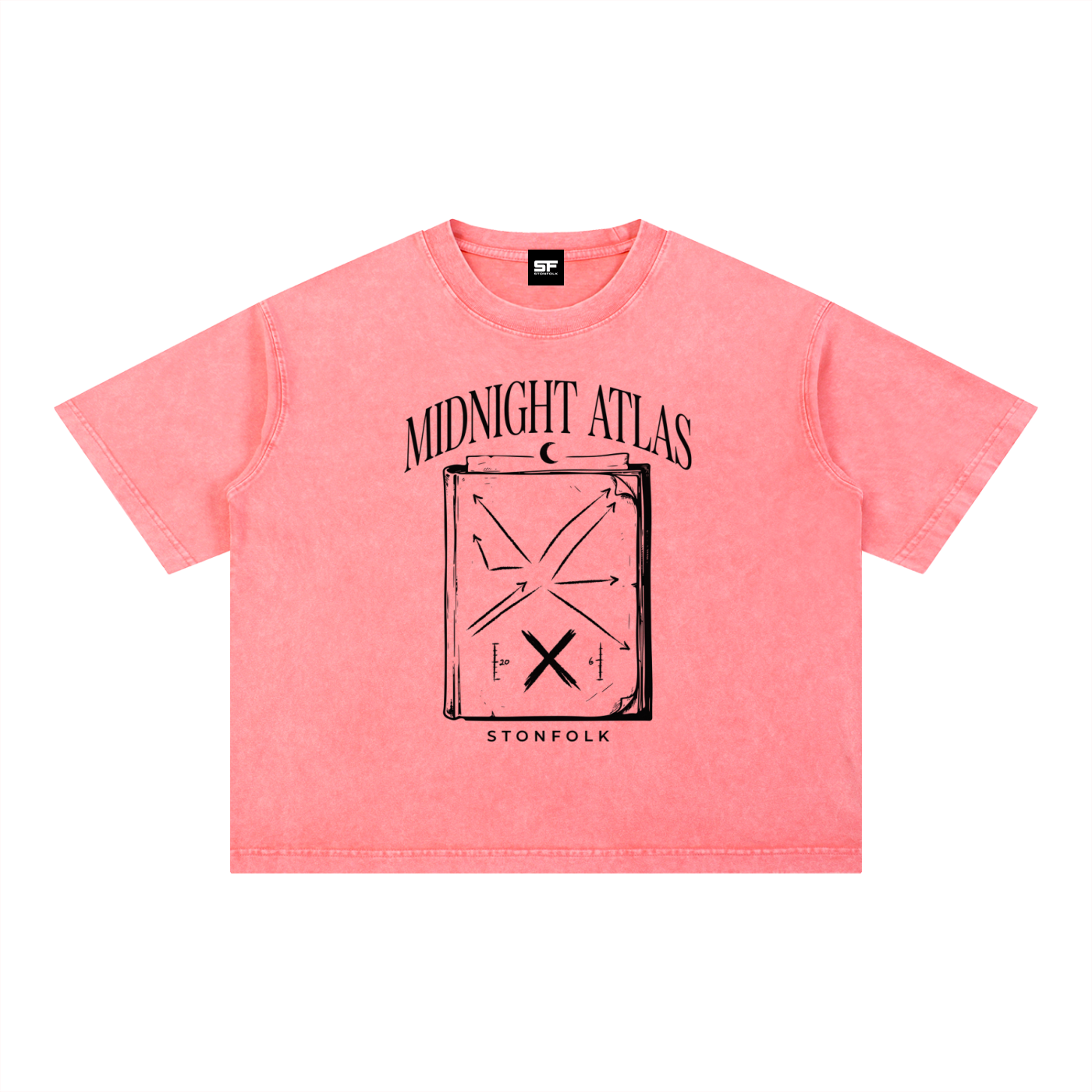 Midnight Atlas Snow Wash Oversized T-Shirt