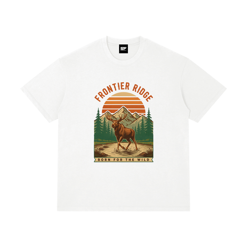 Frontier Ridge Moose T-Shirt – Vintage Outdoor Unisex Tee