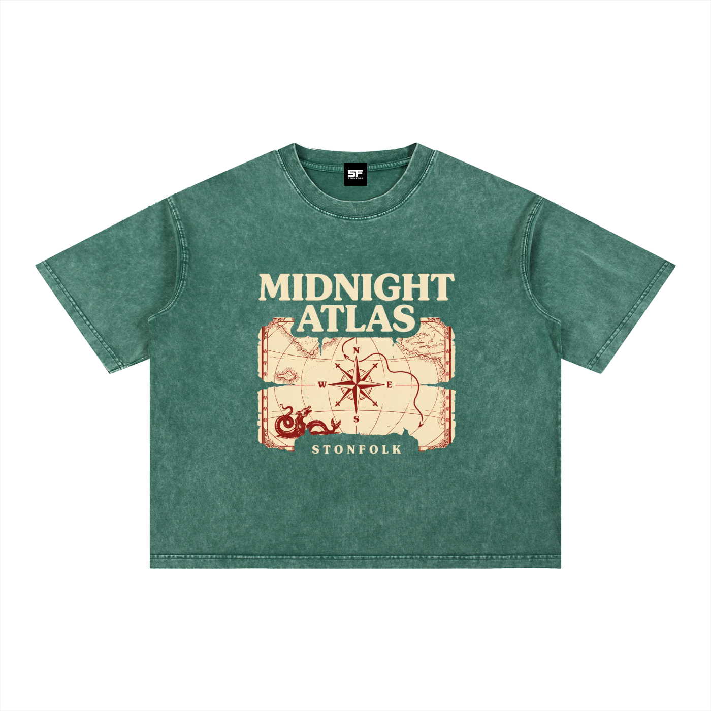 Midnight Atlas Mineral Wash Oversized T-Shirt