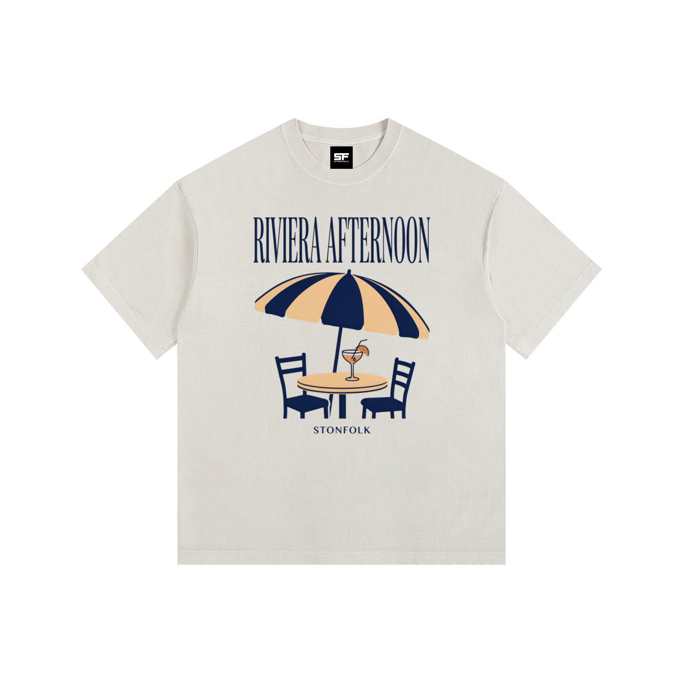Riviera Afternoon Vintage Washed Oversized T-Shirt