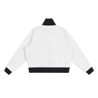 Mentally Somewhere Else Women's Cropped Track Jacket – Vintage Sport Zip-Up Jacket