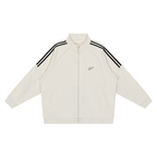 Reflection Striped Raglan Sleeve  Jacket