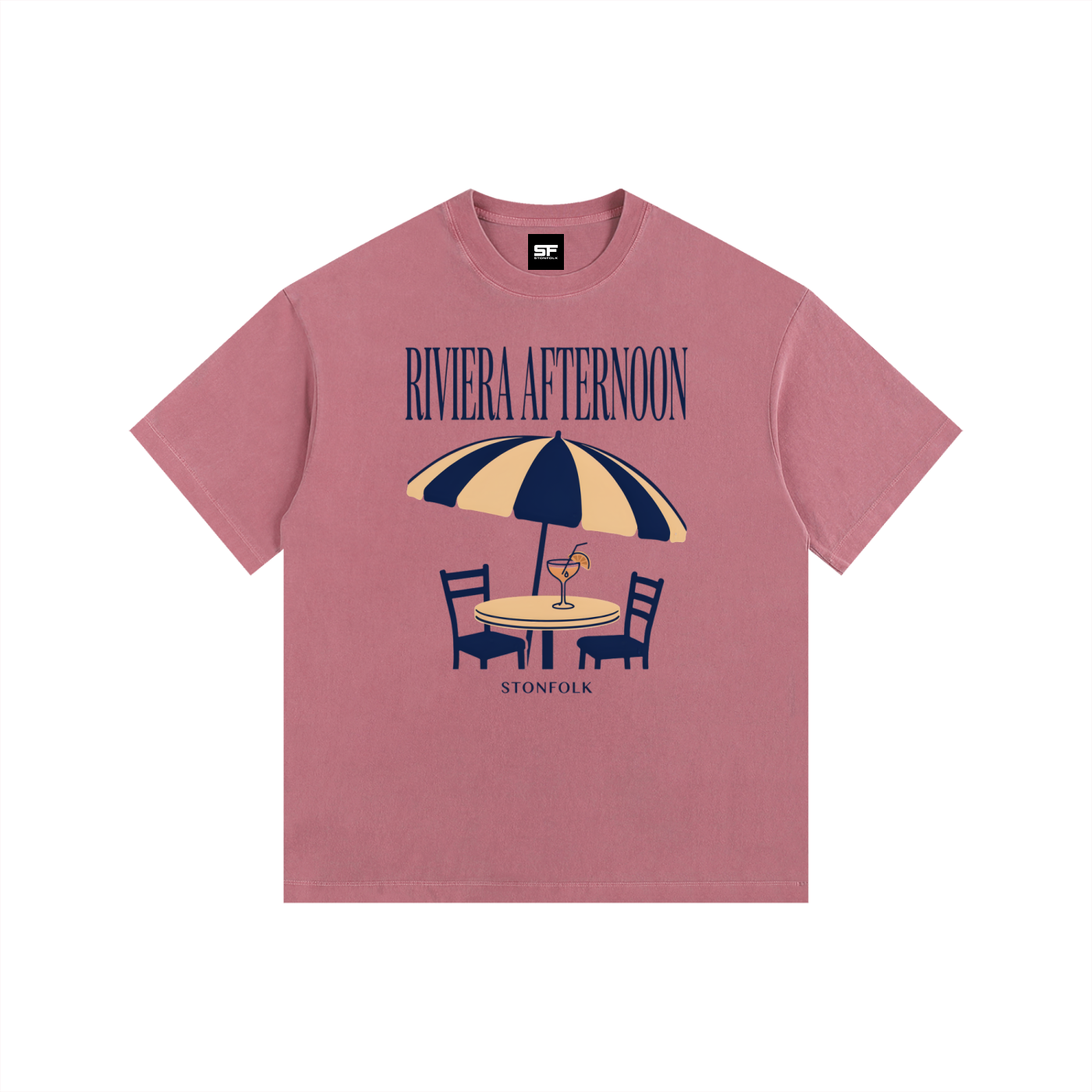 Riviera Afternoon Vintage Washed Oversized T-Shirt