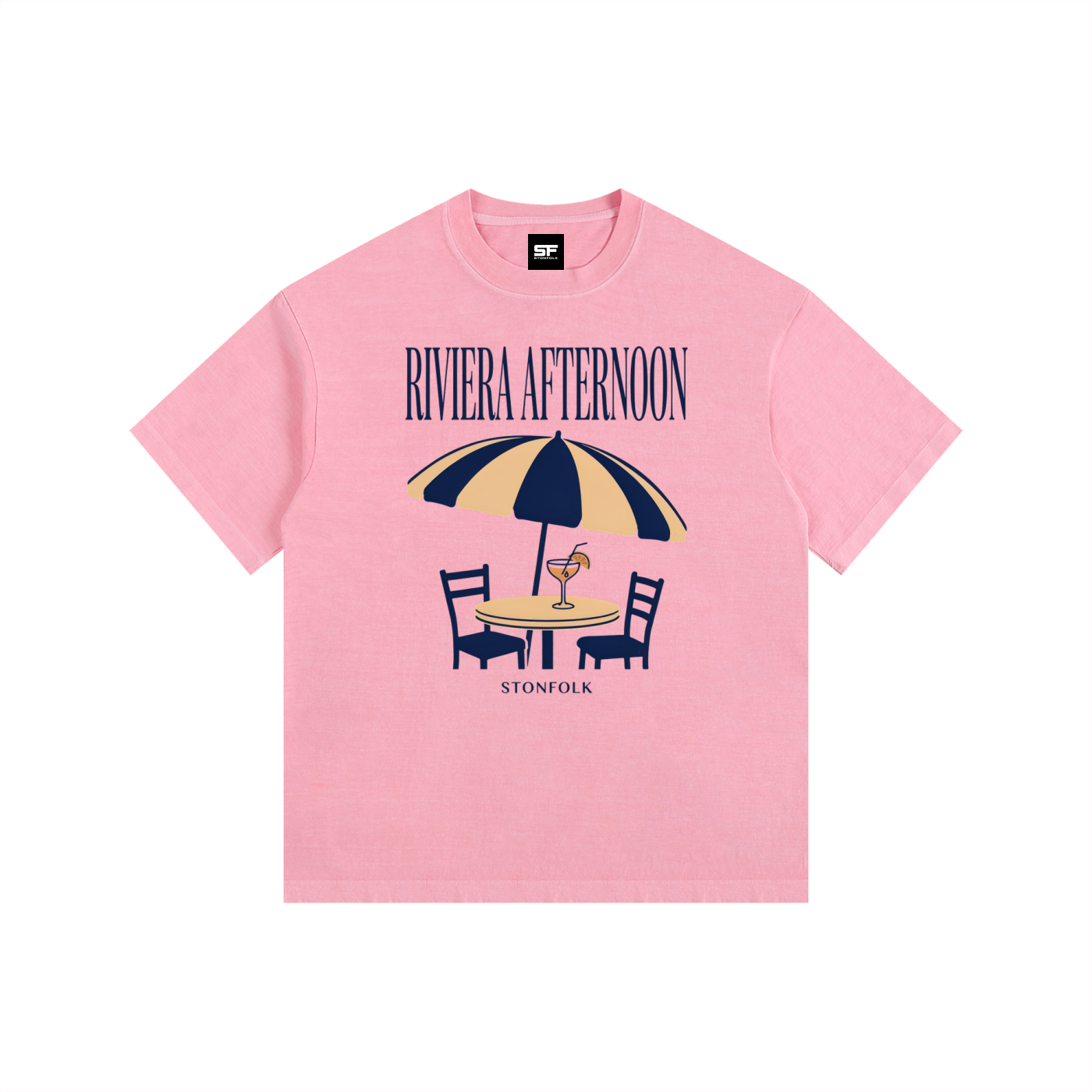 Riviera Afternoon Vintage Washed Oversized T-Shirt