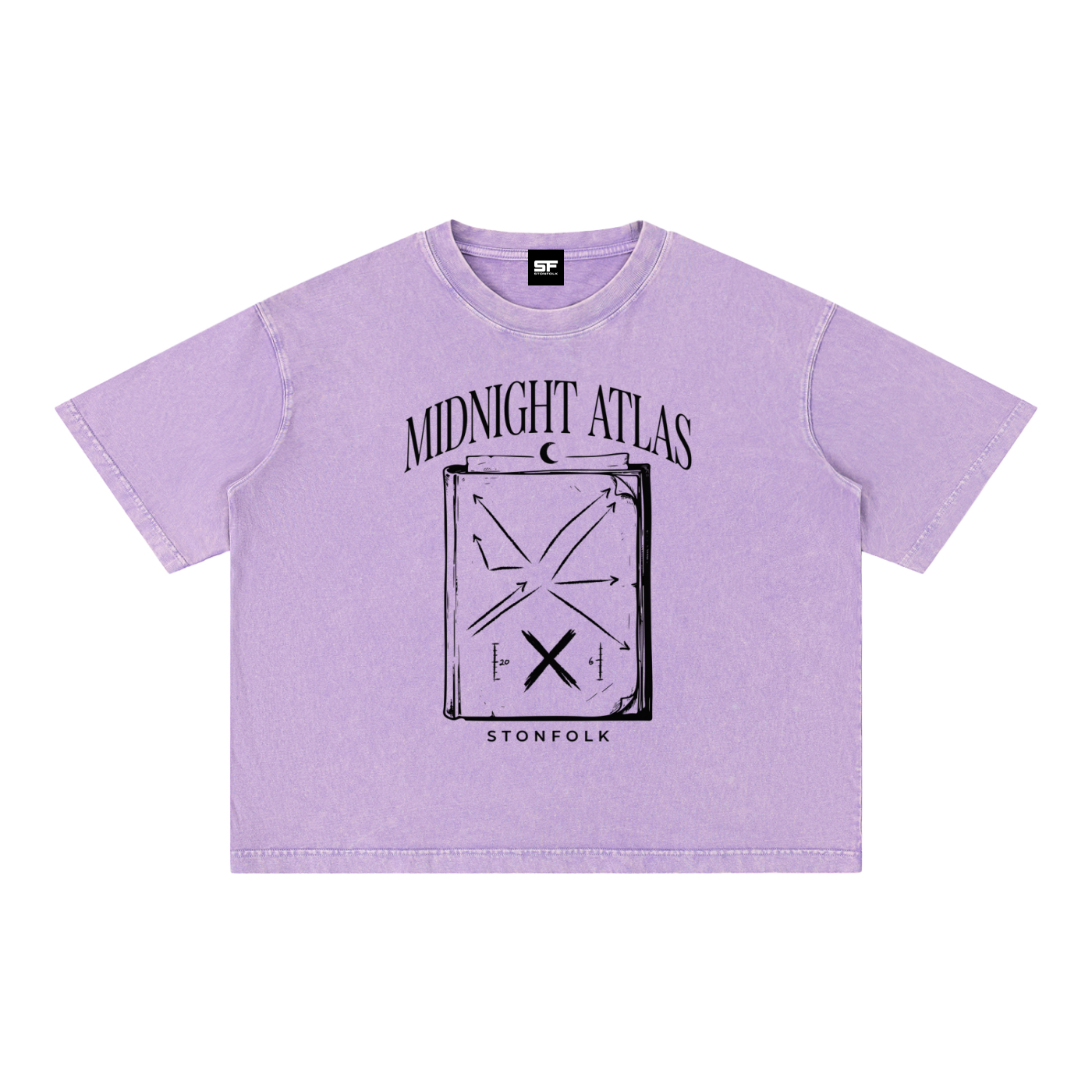 Midnight Atlas Snow Wash Oversized T-Shirt